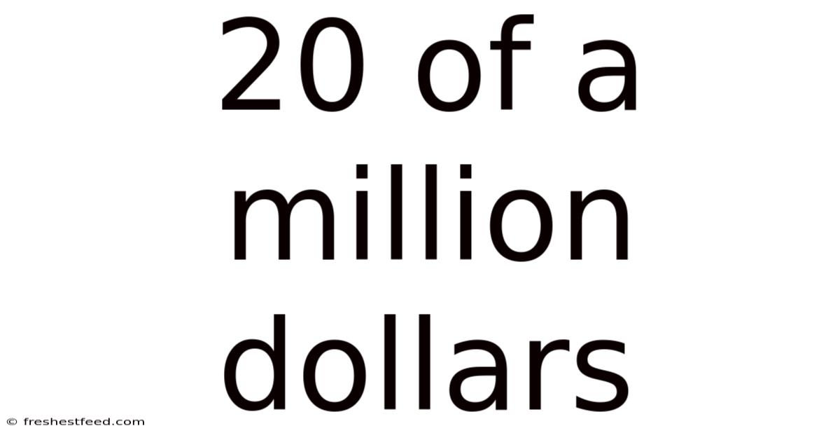 20 Of A Million Dollars